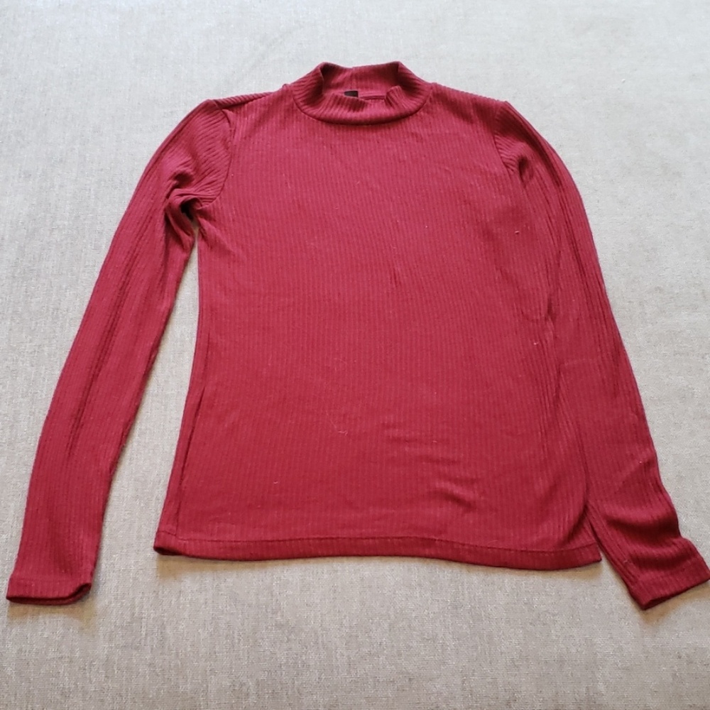 Uniqlo Ribbed Mock Neck Long Sleeve